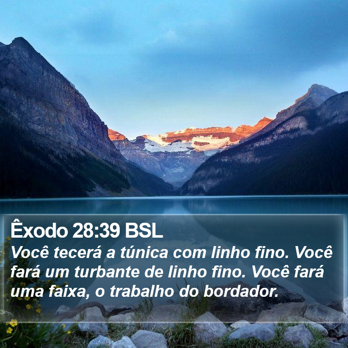Êxodo 28:39 BSL Bible Study
