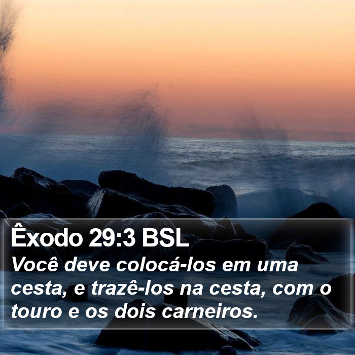 Êxodo 29:3 BSL Bible Study