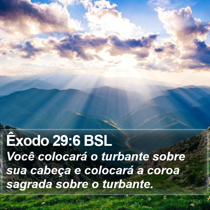 Êxodo 29:6 BSL Bible Study