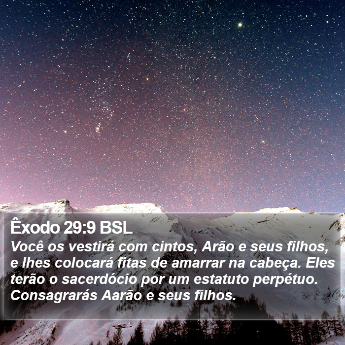 Êxodo 29:9 BSL Bible Study