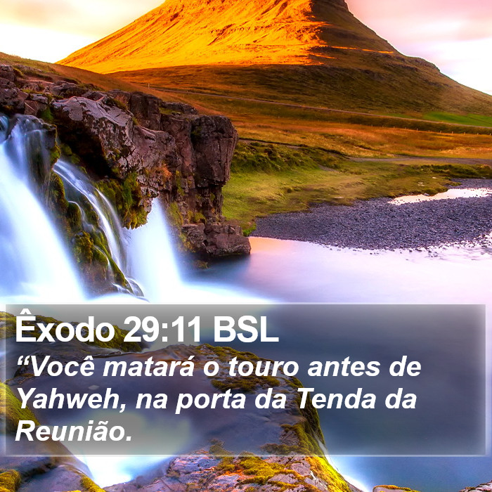 Êxodo 29:11 BSL Bible Study