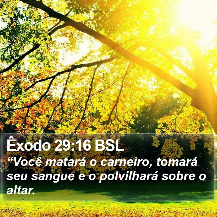Êxodo 29:16 BSL Bible Study