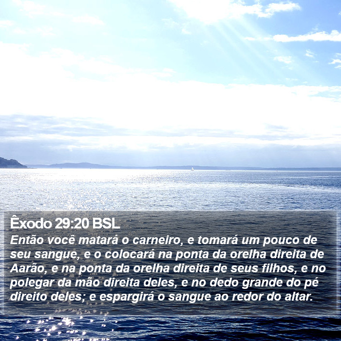 Êxodo 29:20 BSL Bible Study