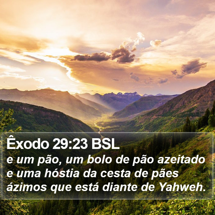 Êxodo 29:23 BSL Bible Study