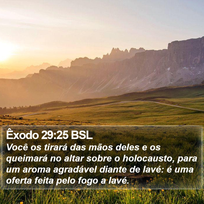 Êxodo 29:25 BSL Bible Study
