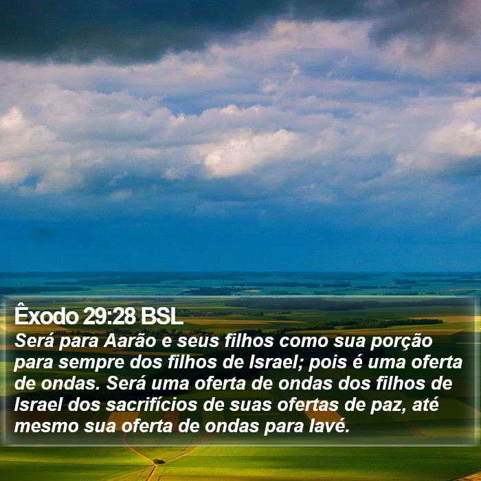 Êxodo 29:28 BSL Bible Study