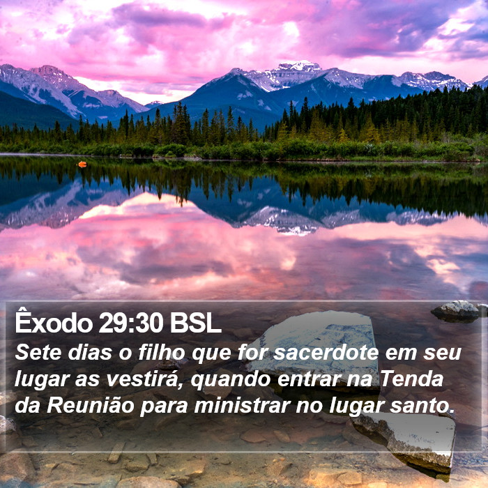 Êxodo 29:30 BSL Bible Study