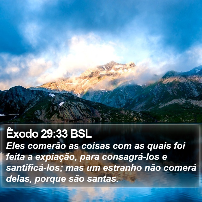 Êxodo 29:33 BSL Bible Study