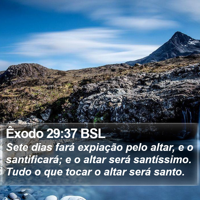 Êxodo 29:37 BSL Bible Study