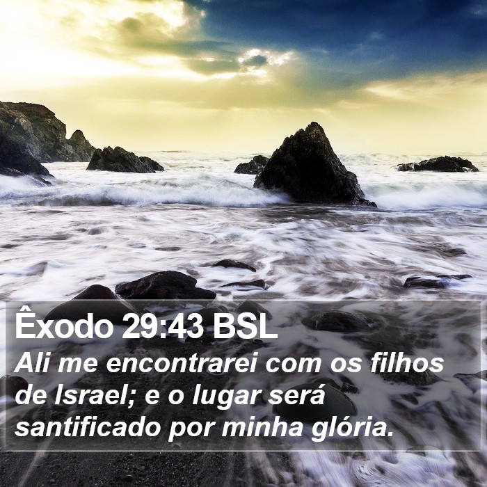 Êxodo 29:43 BSL Bible Study