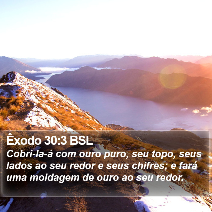 Êxodo 30:3 BSL Bible Study