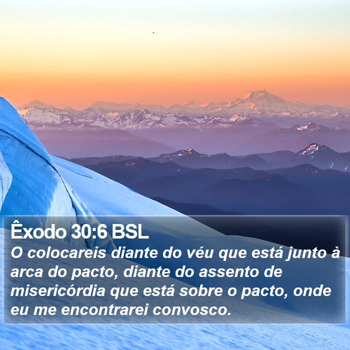 Êxodo 30:6 BSL Bible Study