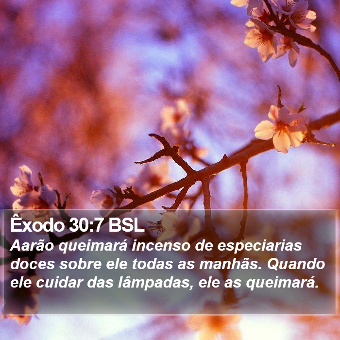 Êxodo 30:7 BSL Bible Study