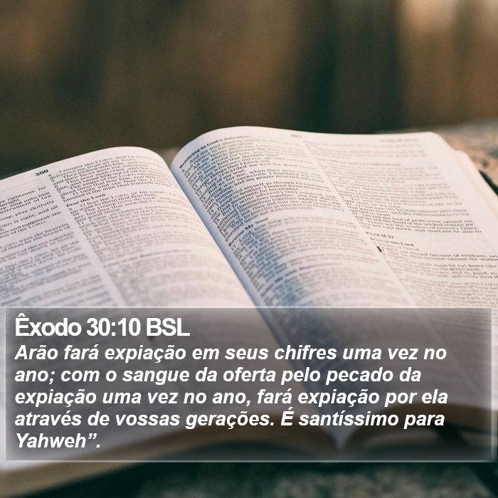 Êxodo 30:10 BSL Bible Study