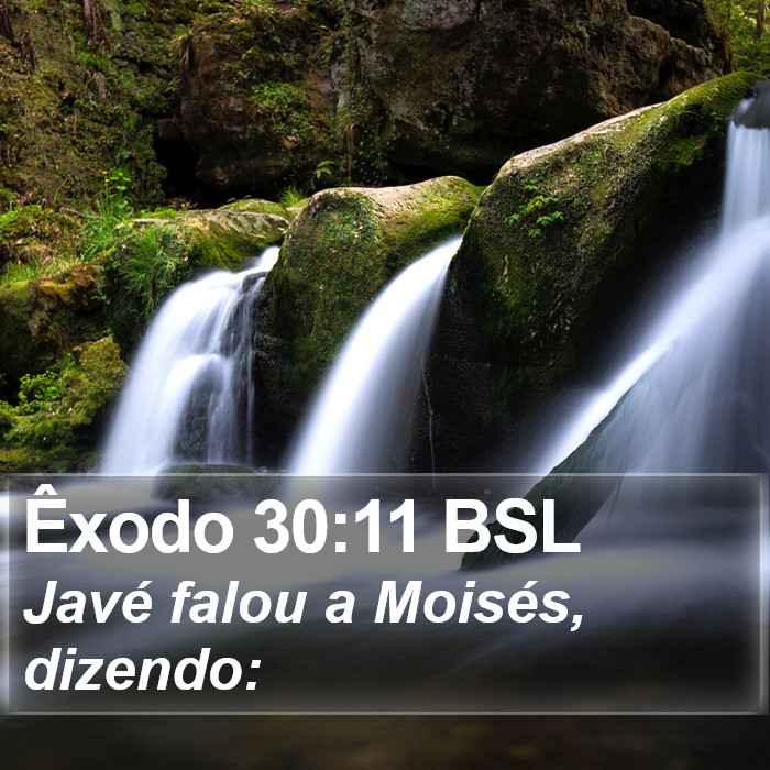 Êxodo 30:11 BSL Bible Study