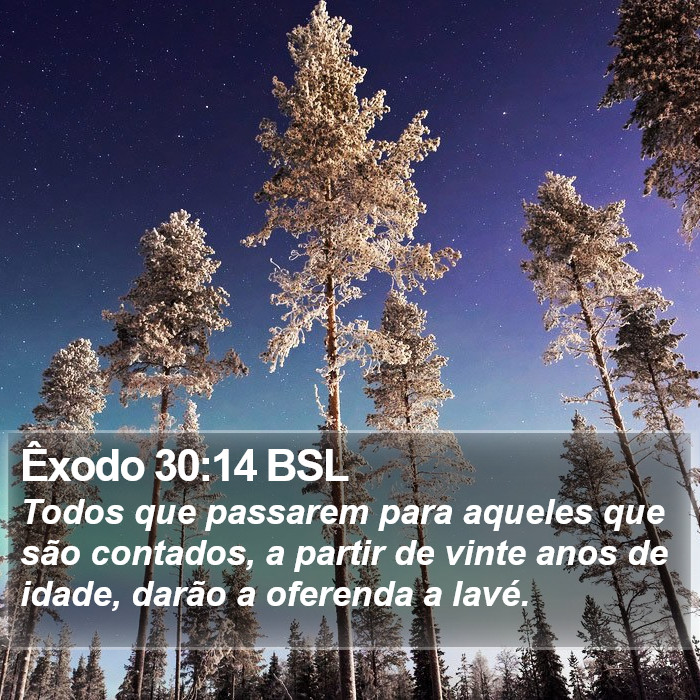 Êxodo 30:14 BSL Bible Study