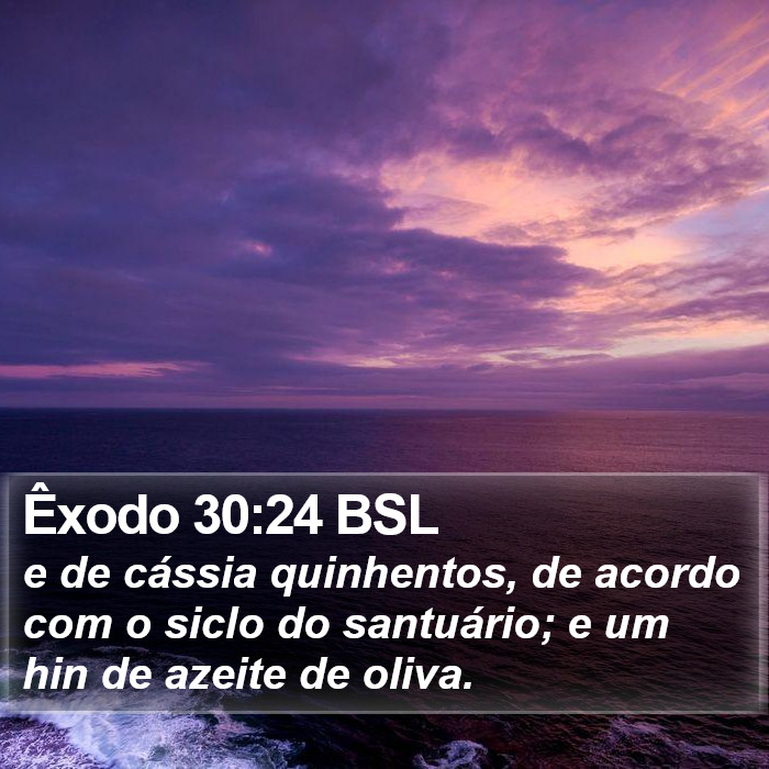 Êxodo 30:24 BSL Bible Study