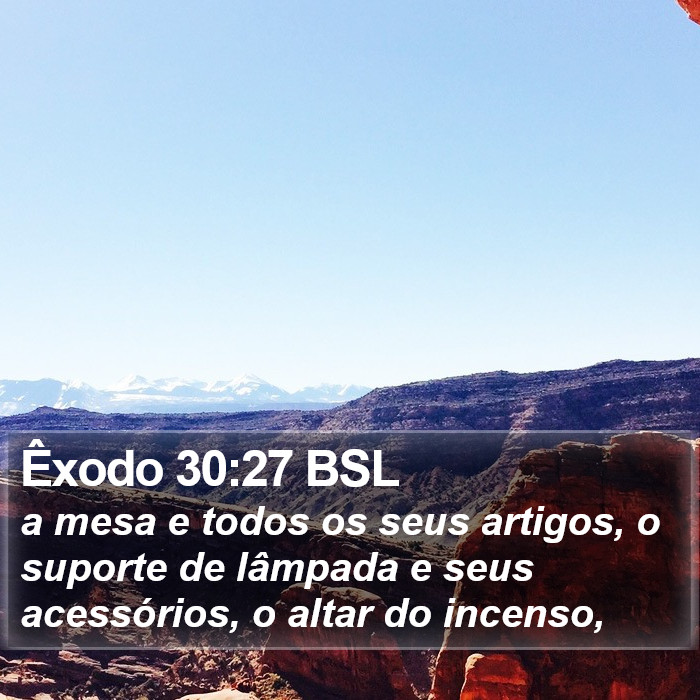 Êxodo 30:27 BSL Bible Study