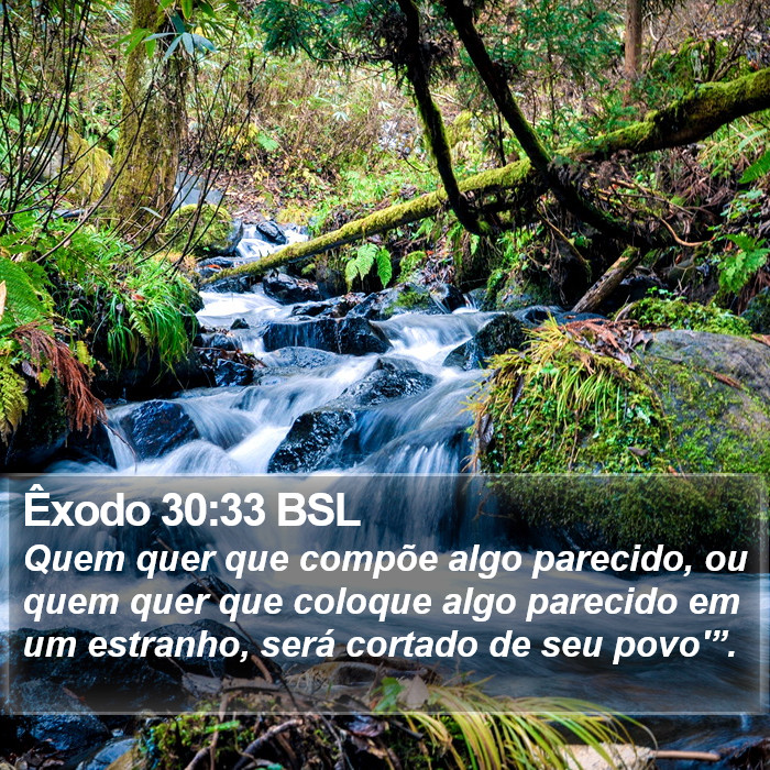 Êxodo 30:33 BSL Bible Study