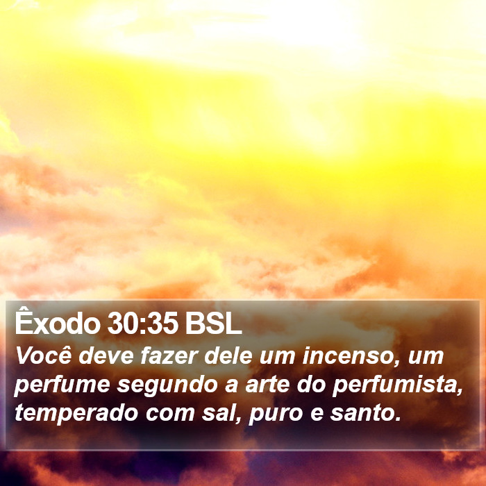 Êxodo 30:35 BSL Bible Study