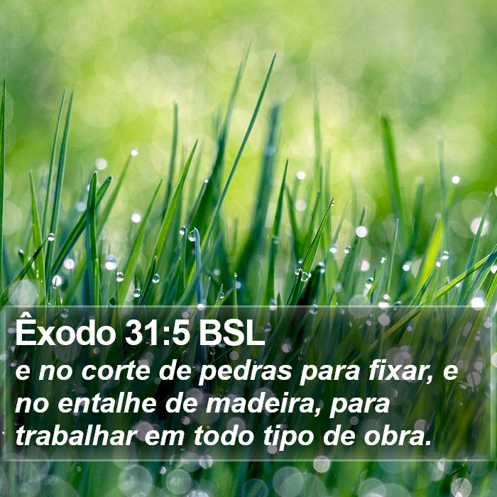 Êxodo 31:5 BSL Bible Study