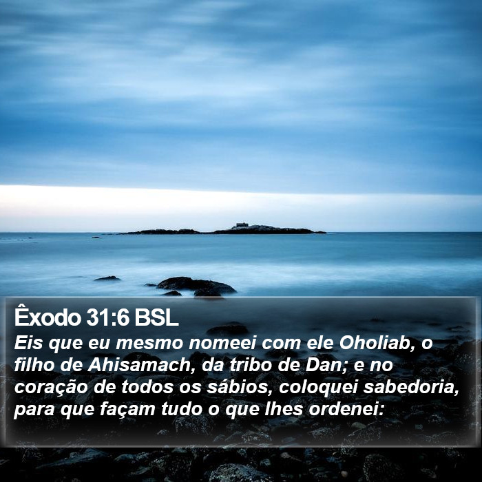 Êxodo 31:6 BSL Bible Study