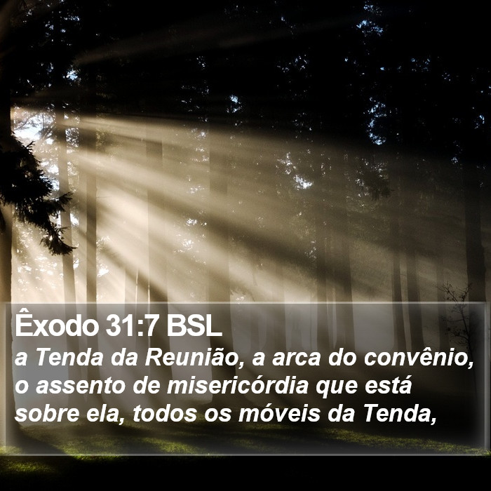 Êxodo 31:7 BSL Bible Study