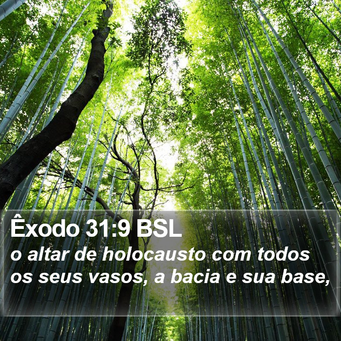 Êxodo 31:9 BSL Bible Study