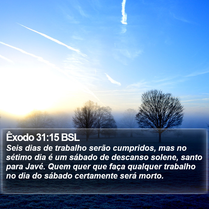 Êxodo 31:15 BSL Bible Study