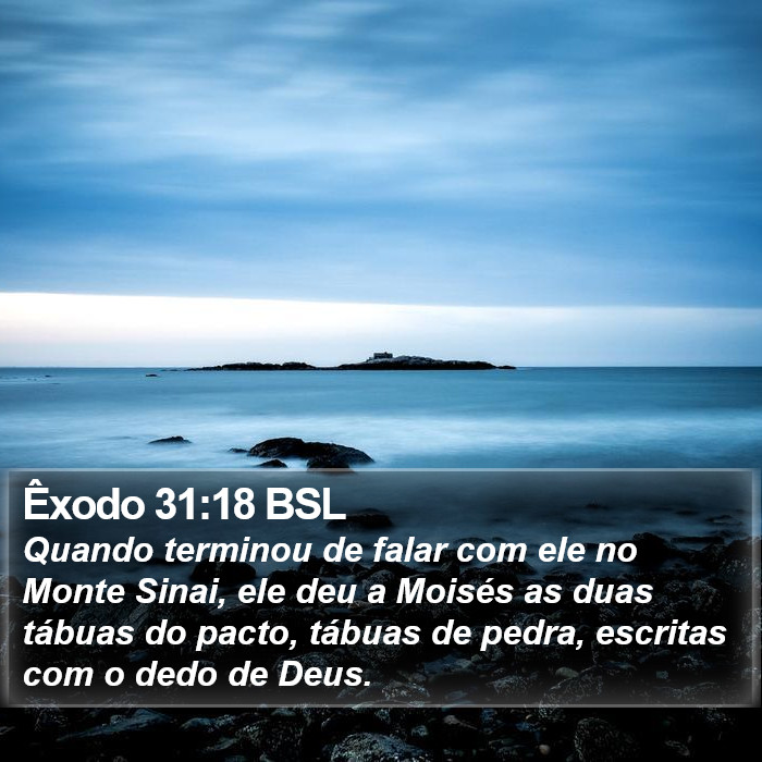 Êxodo 31:18 BSL Bible Study