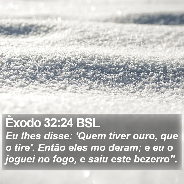 Êxodo 32:24 BSL Bible Study