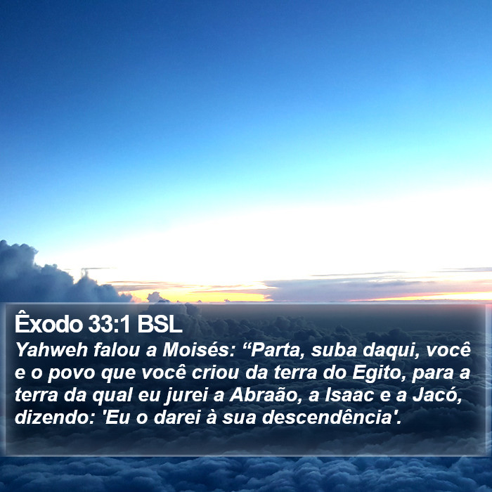 Êxodo 33:1 BSL Bible Study