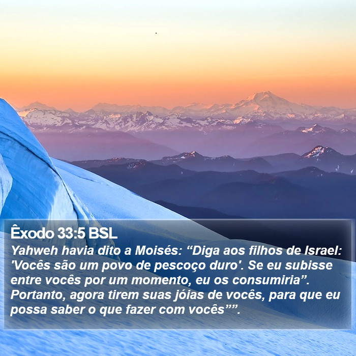 Êxodo 33:5 BSL Bible Study