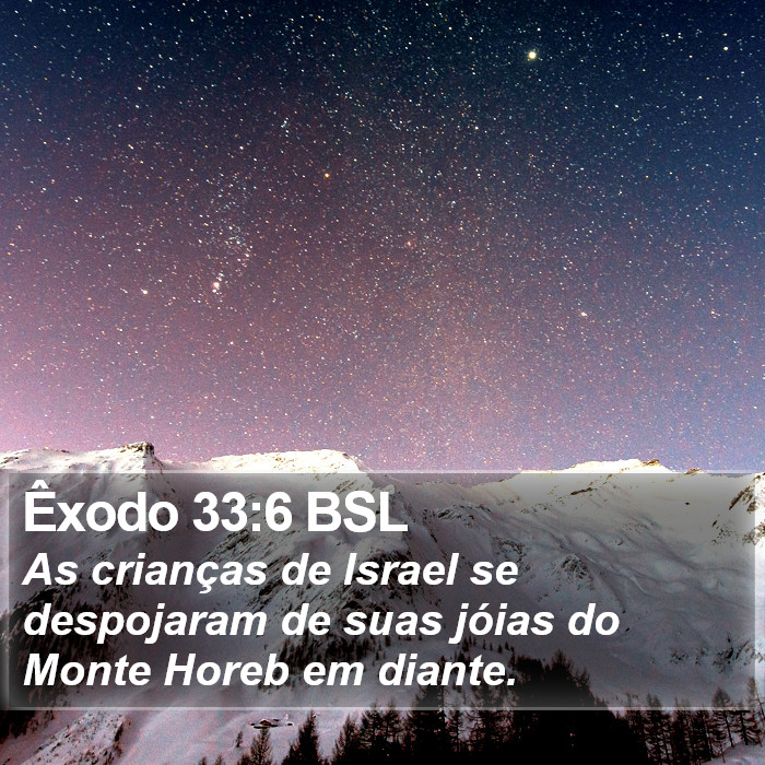 Êxodo 33:6 BSL Bible Study