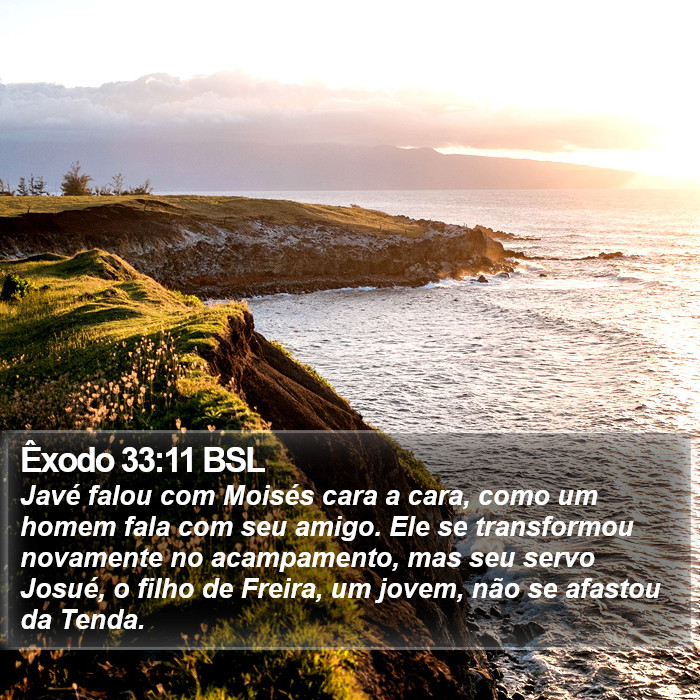 Êxodo 33:11 BSL Bible Study