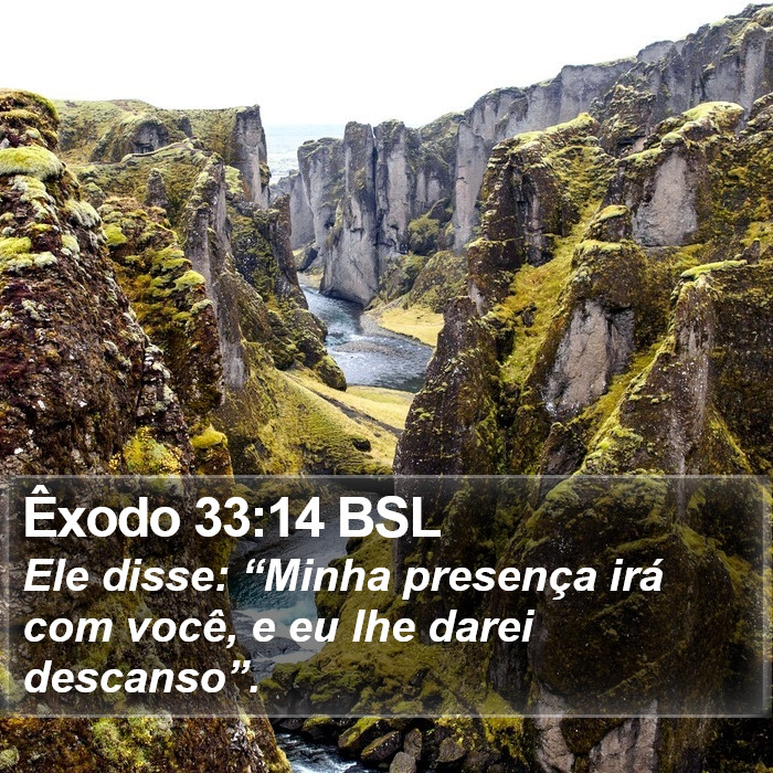 Êxodo 33:14 BSL Bible Study