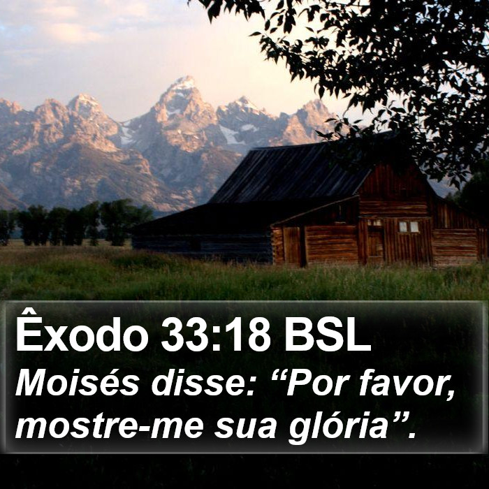 Êxodo 33:18 BSL Bible Study