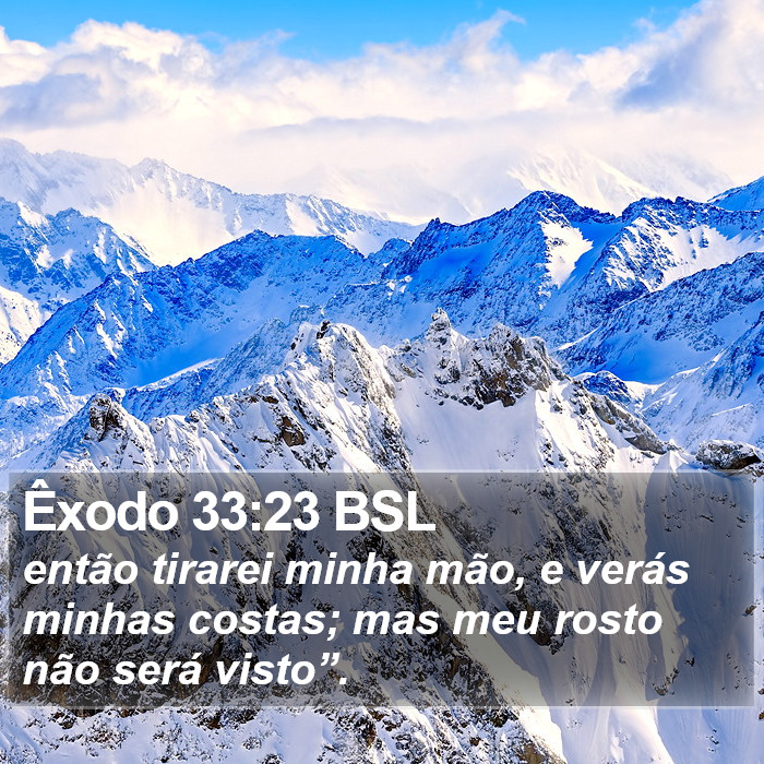 Êxodo 33:23 BSL Bible Study