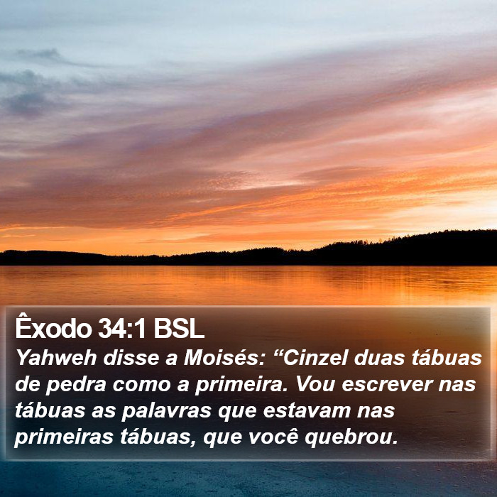 Êxodo 34:1 BSL Bible Study