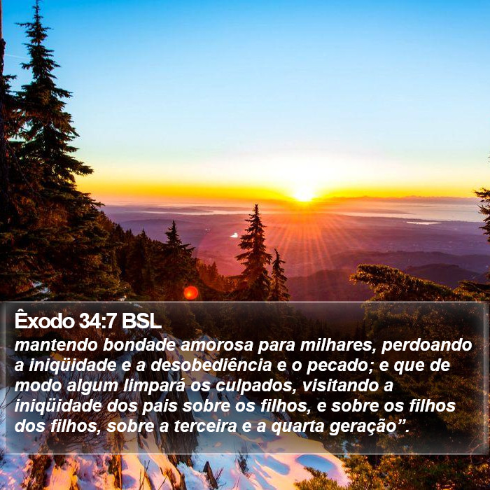 Êxodo 34:7 BSL Bible Study