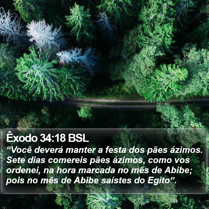 Êxodo 34:18 BSL Bible Study