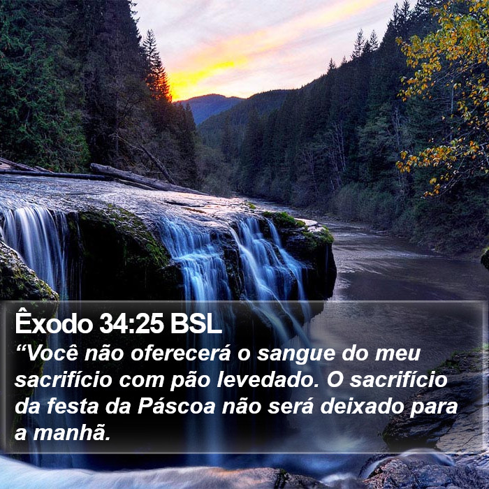 Êxodo 34:25 BSL Bible Study