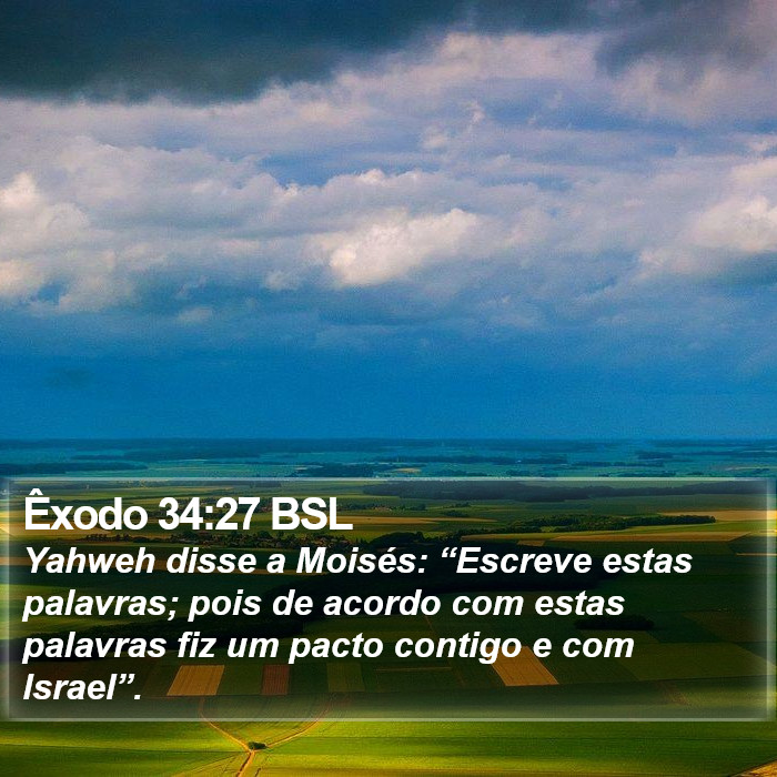 Êxodo 34:27 BSL Bible Study