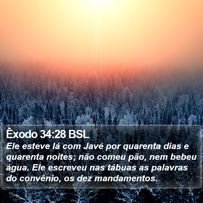 Êxodo 34:28 BSL Bible Study