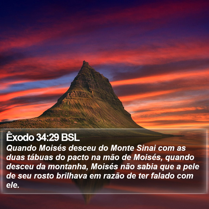 Êxodo 34:29 BSL Bible Study