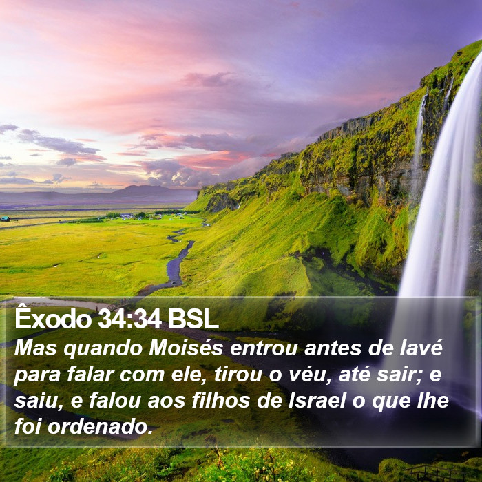 Êxodo 34:34 BSL Bible Study