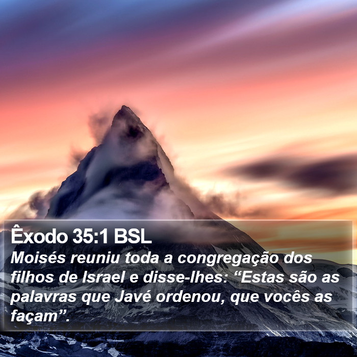 Êxodo 35:1 BSL Bible Study