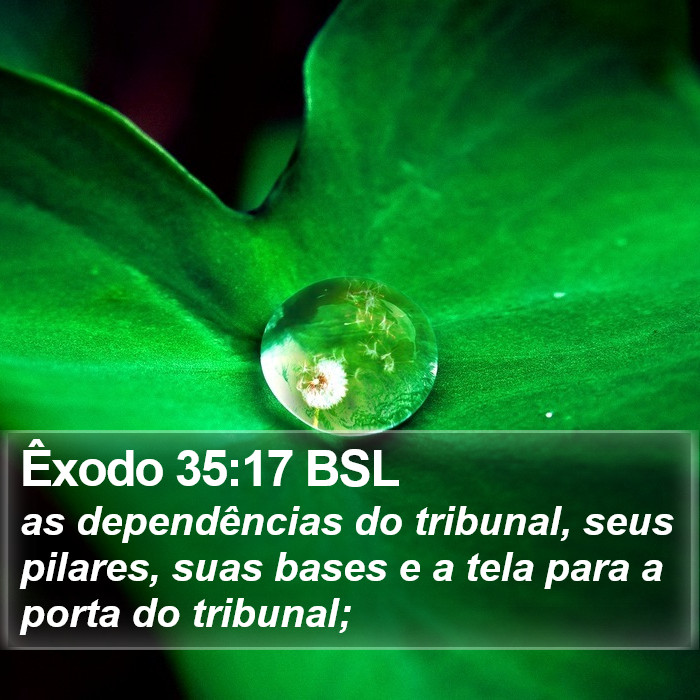 Êxodo 35:17 BSL Bible Study