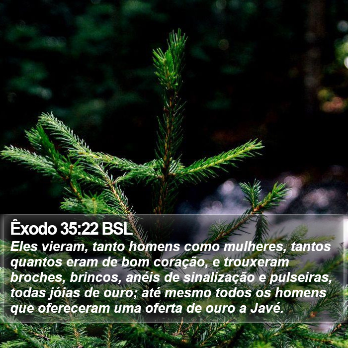 Êxodo 35:22 BSL Bible Study