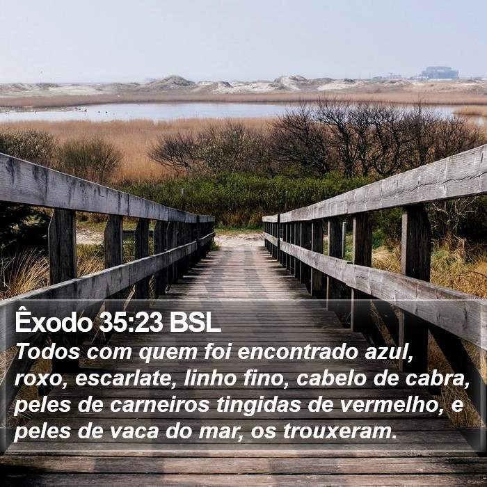 Êxodo 35:23 BSL Bible Study